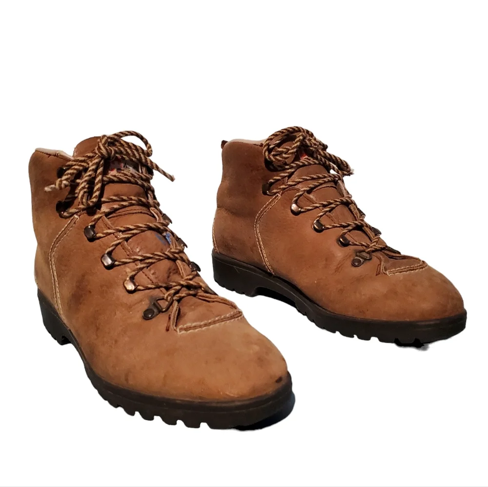 Vintage Raichle Brown Leather Mountaineering Hiker Boots Women's Size 7.5M - Picture 4 of 11